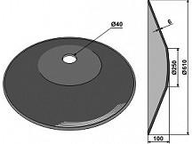 Plain disc Ř610x6 - Truncated