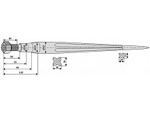 Pointed tine with cone-shaped nut