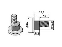 Bolt for rotary mower blades - M10x1,5