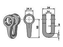 Rögzítőkengyel - Schäkel - R25,5