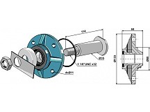 Plain bearing compl. without cap piece of the bearing