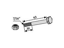 Bolt with self-locking nut - 7/16" - 8.8