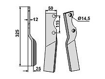 Rotary tine, left model