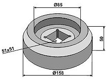 Flange extern Ř158